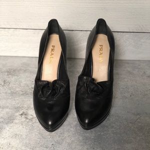 Prada leather heels